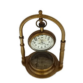 Personalised Desk Clock With Compass DCC0023